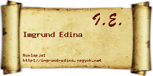 Imgrund Edina névjegykártya